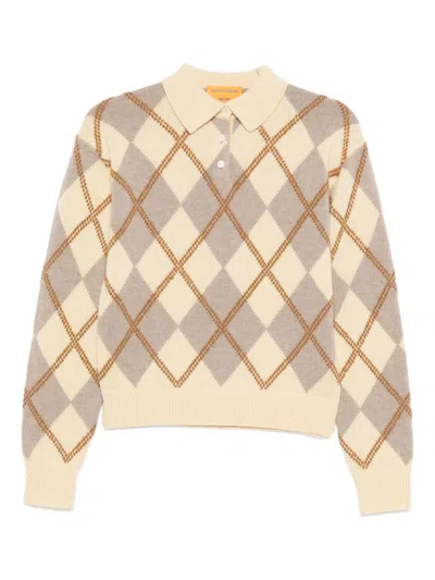 Guest In Residence Jacquard Polo Shirt In Neutral