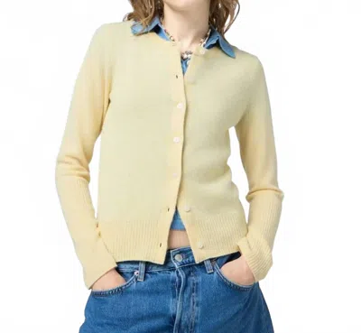 Guest In Residence Jane Button Cardigan In Butter In Blue