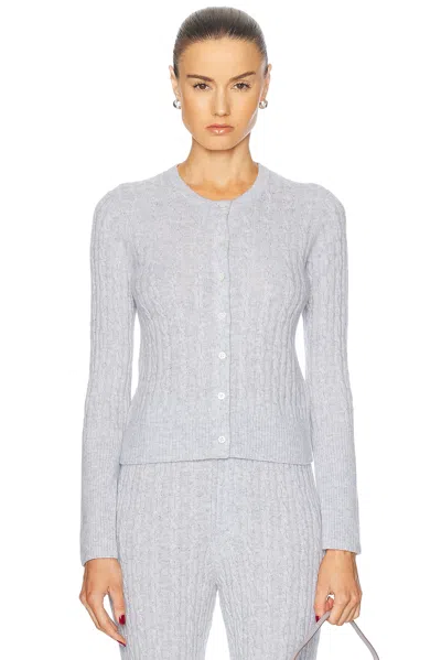 Guest In Residence Jane Cable Cashmere Cardigan In Stone