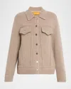 Guest In Residence Jean Cashmere-wool Jacket In Brown