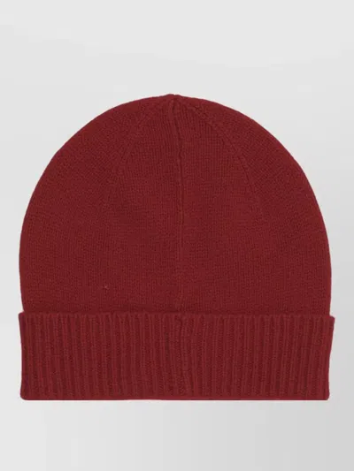 Guest In Residence Knit Hats Ribbed Cuff Detail In Burgundy