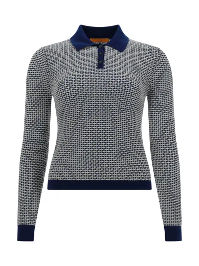 Guest In Residence Cashmere Finely Knitted Polo Sweater In Gray