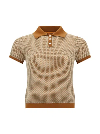 Guest In Residence Knitted Polo. In Brown