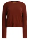 Guest In Residence Shrunken Cashmere Crew Neck Sweater In Brown