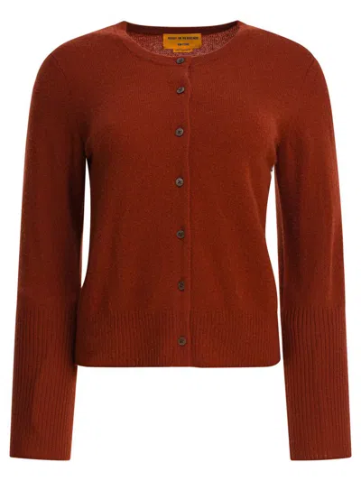 Guest In Residence Brown Cashmere Knitwear In Burgundy