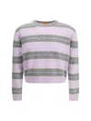 Guest In Residence Men Grizzly Stripe Crew Jumper In Multi