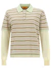 Guest In Residence Layered Striped Cashmere Rugby Jumper In Neutral