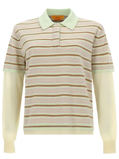 GUEST IN RESIDENCE "LAYERED STRIPE RUGBY" POLO SHIRT
