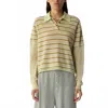 Guest In Residence Layered Stripe Rugby Sweater In Limewash In Multi