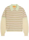 Guest In Residence Layered Striped Cashmere Rugby Jumper In Neutral