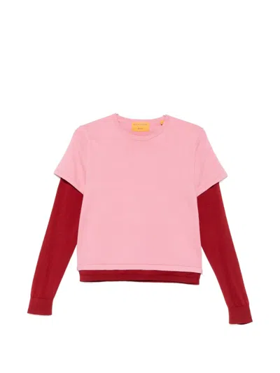 Guest In Residence Layered-effect Sweater In Multi