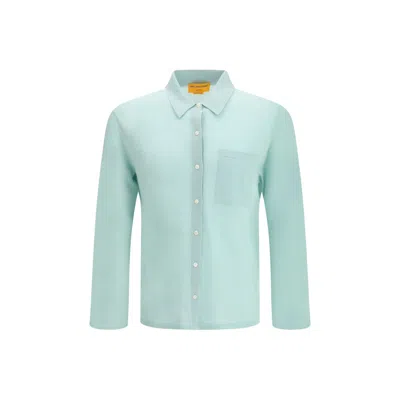 Guest In Residence Buttoned Chest-pocket Shirt In Blue