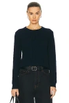 Guest In Residence Light Rib Crew Sweater In Midnight