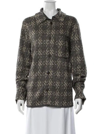 Pre-owned Guest In Residence Linen Patterned Sweater In Multicolor