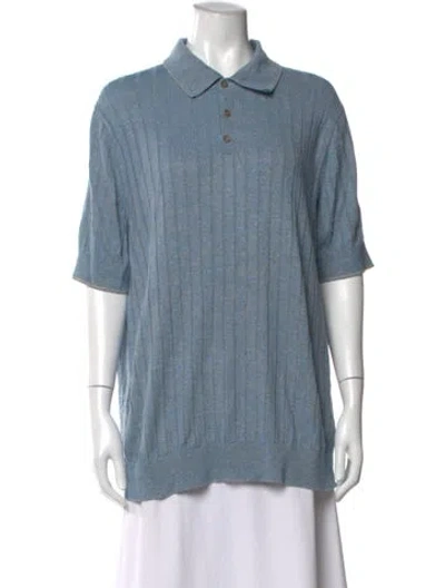 Pre-owned Guest In Residence Linen Sweater In Blue