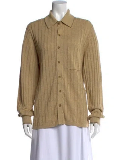 Pre-owned Guest In Residence Linen Sweater In Neutral