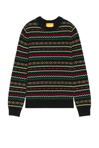 Guest In Residence Black Lodge Crew Sweater In Black Combo
