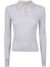 Guest In Residence Ls Shrunken Polo In Gray