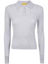 Guest In Residence Ls Shrunken Polo In Gray