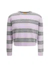 Guest In Residence Men Grizzly Stripe Crew Jumper In Multi