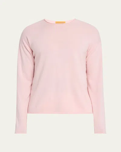 Guest In Residence Men's Oversized Roll Cashmere Sweater In Light/pastel Pink
