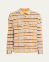 Guest In Residence Men's Windowpane Cashmere Work Shirt In Multi
