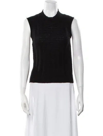 Pre-owned Guest In Residence Merino Wool Crew Neck Sweater In Black