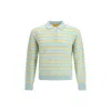 Guest In Residence Multicolor Cashmere Polo Shirt In Blue