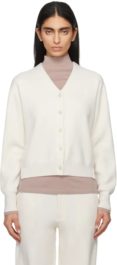 Guest In Residence Off-white Collegiate Cardigan In Cre Cream