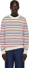 Guest In Residence Off-white Lodge Crew Sweater In Cream Combo