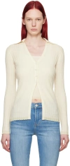 Guest In Residence Off-white Rib Cardigan In Cream