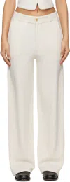 Guest In Residence Off-white Tailored Trousers In Cre Cream