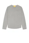 Guest In Residence Gray Oversized Crew Sweater In Heather Grey