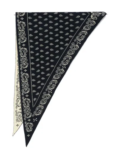Guest In Residence Paisley-pattern Bandana Scarf In Blue
