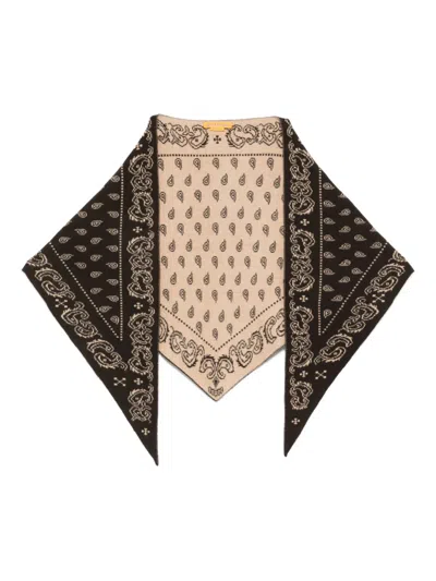 Guest In Residence Paisley-patterned Bandana Scarf In Black