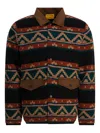 Guest In Residence Patterned Corduroy-collar Jacket In Black