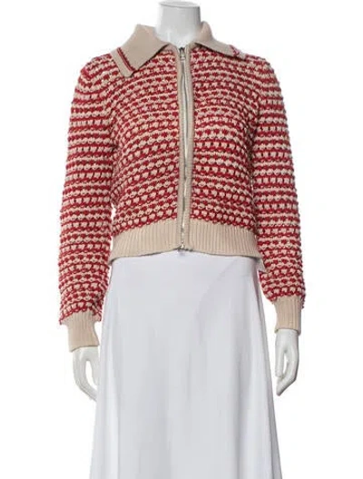 Pre-owned Guest In Residence Patterned Jacket In Red