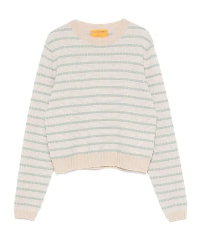 Guest In Residence Pebble Stripe Sweater In White