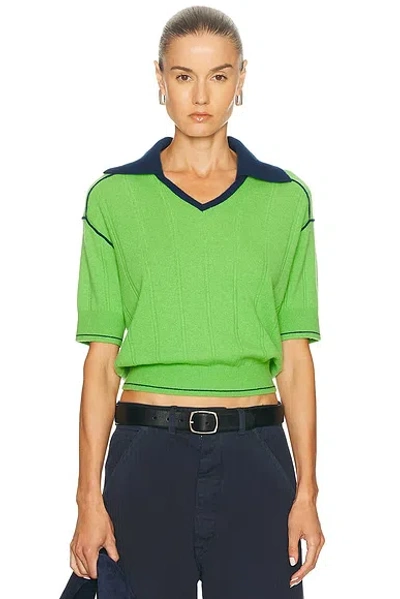 Guest In Residence Pele Polo Top In Green