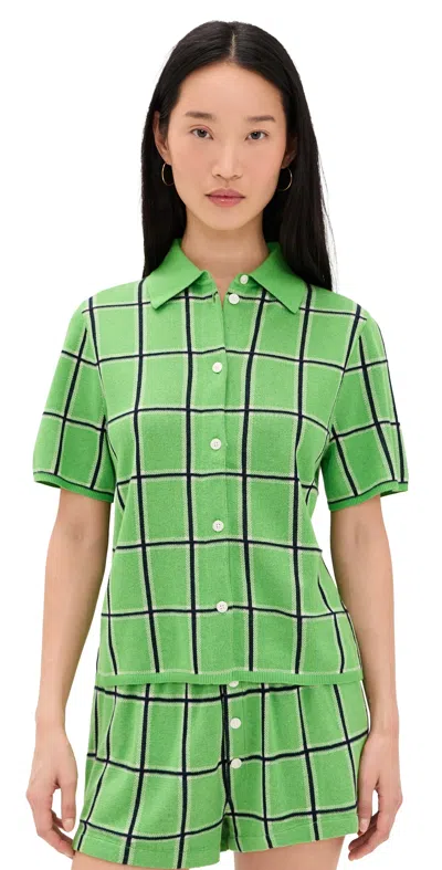 Guest In Residence Picnic Plaid Shirt In Match Point Combo In White