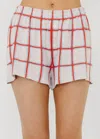 Guest In Residence Picnic Plaid Shorts In Red