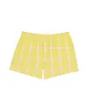 Guest In Residence Picnic Plaid Shorts Lemon Combo In Lemon Combo