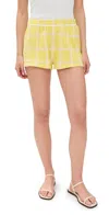 Guest In Residence Picnic Plaid Shorts Lemon Combo In Lemon Combo