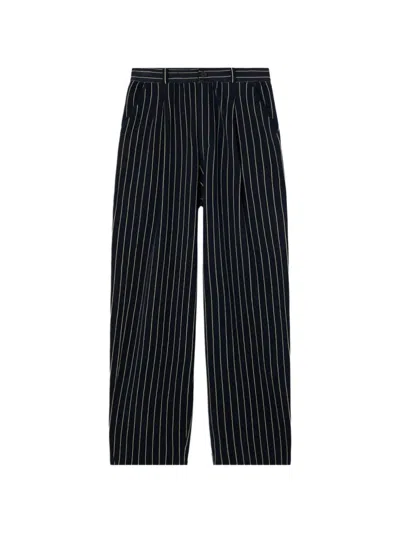 Guest In Residence Pinstripe Carpenter Trousers In Blue