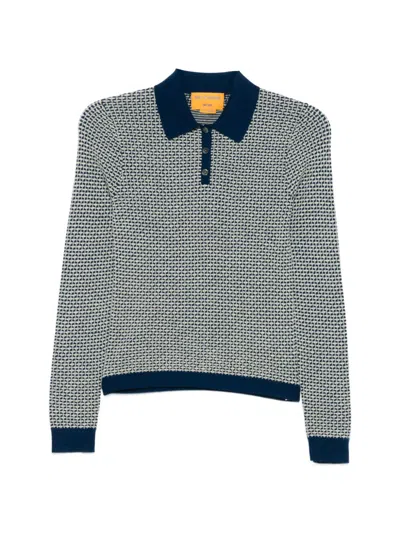 Guest In Residence Pique Cashmere Polo Shirt In Blue