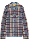 Guest In Residence Plaid Work Shirt Heather Blue Combo In Multi