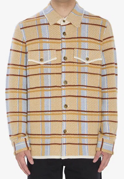 Guest In Residence Plaid Check Cashmere Shirt In Multi
