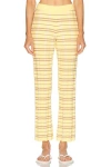 Guest In Residence Plaid Flare Pant In Yellow