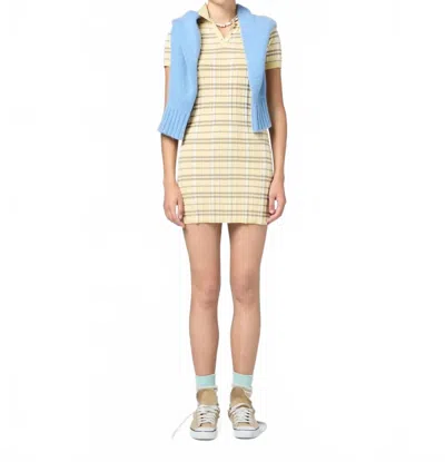 Guest In Residence Plaid Polo Dress In Butter Combo In Multi