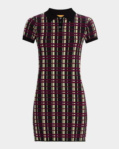 Guest In Residence Plaid Polo Dress In Multi